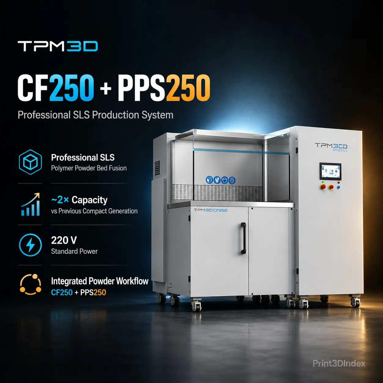 TPM3D CF250 + PPS250: Compact SLS 3D printer product image