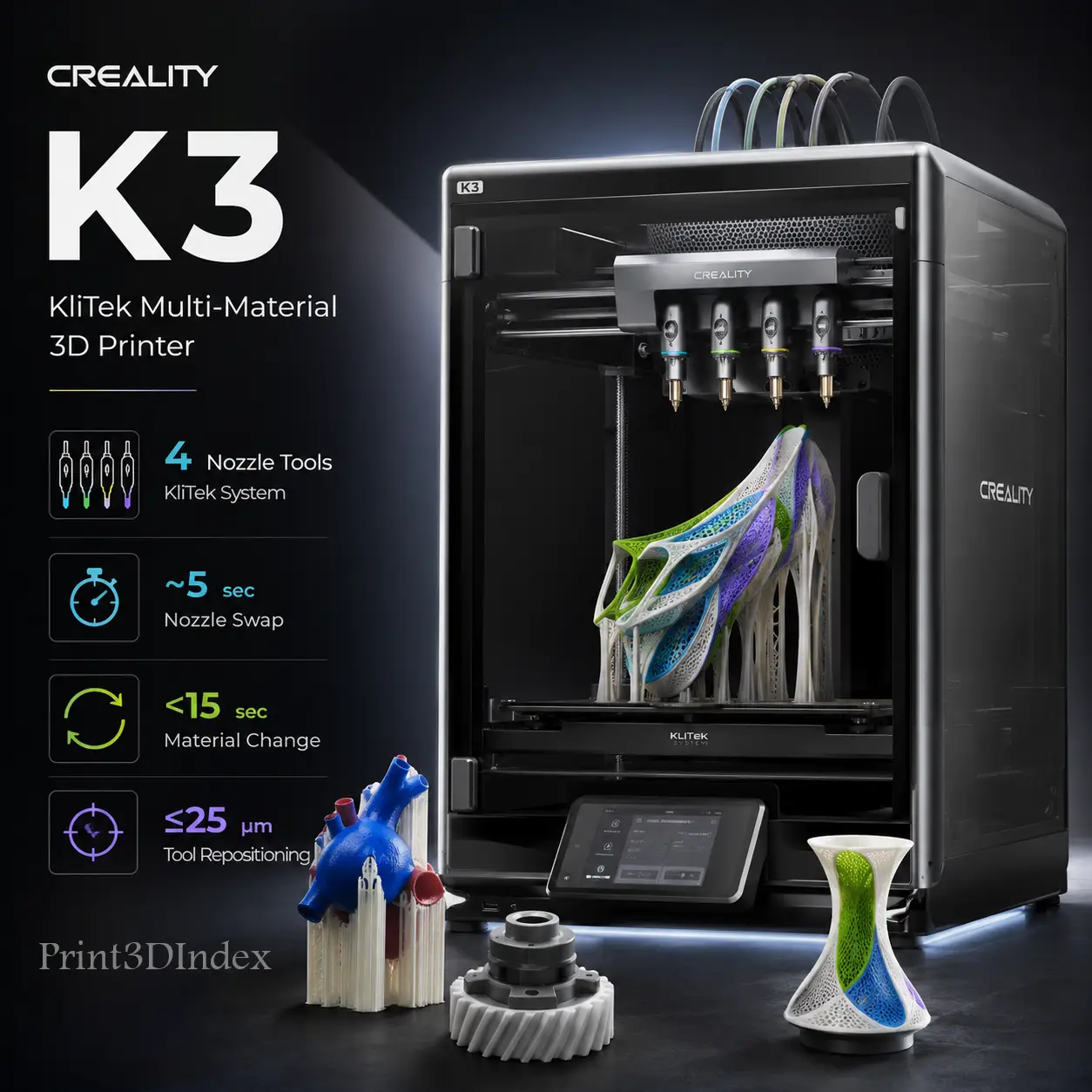 Creality K3: Nozzle-Changing Multi-Material 3D Printer product image