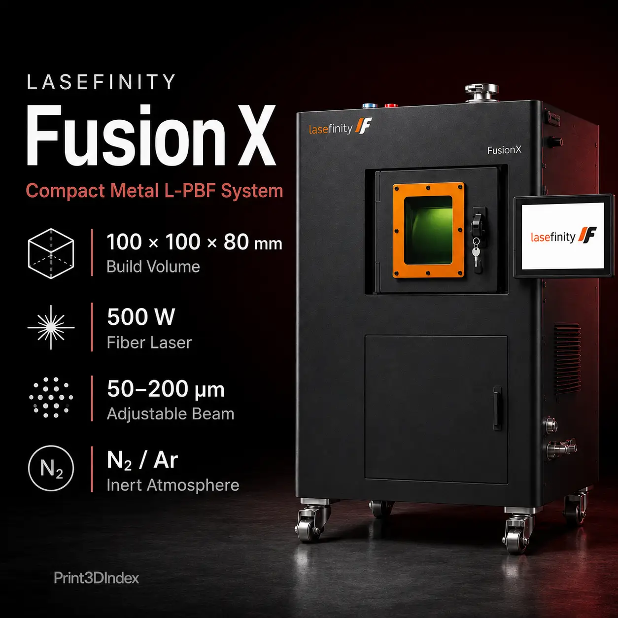 Lasefinity Fusion X: Compact Metal 3D Printer product image