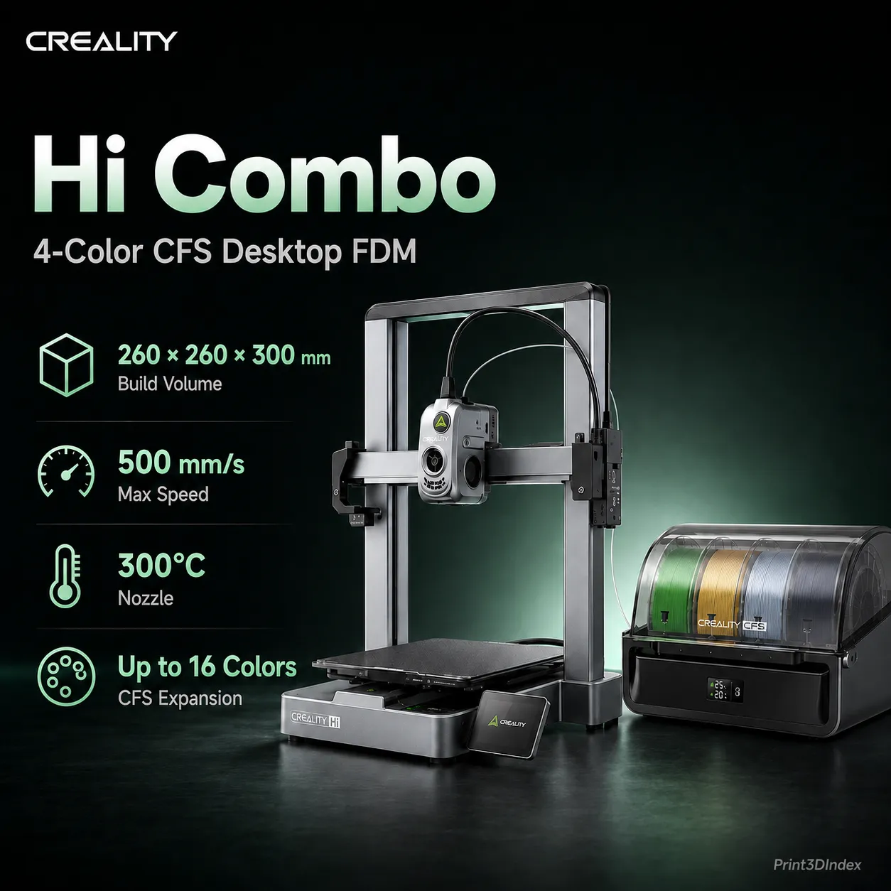 Creality Hi Combo: 16-Color Multi-Color High-Speed 3D Printer product image
