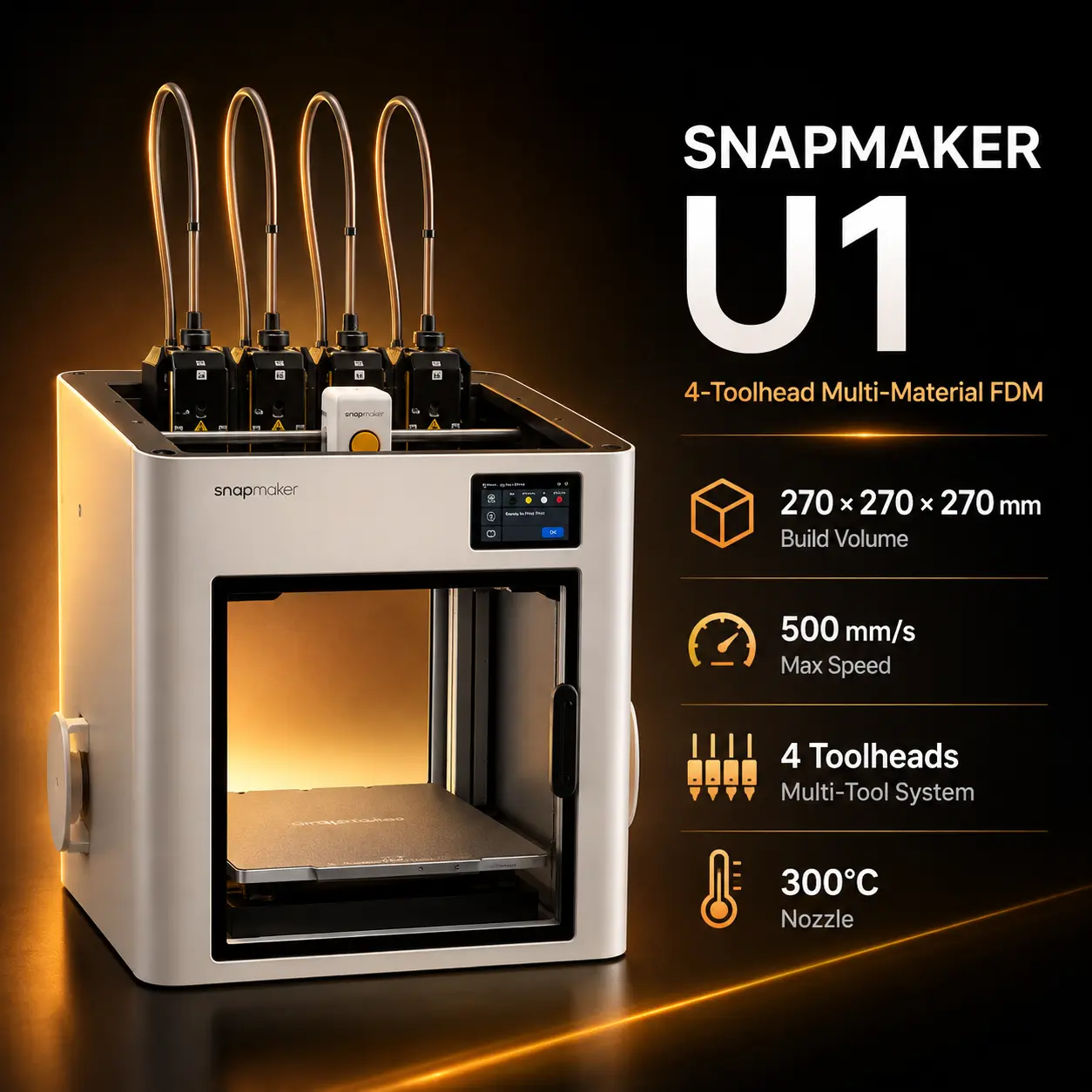 Snapmaker U1: Multi-Color 3D Printer with SnapSwap product image