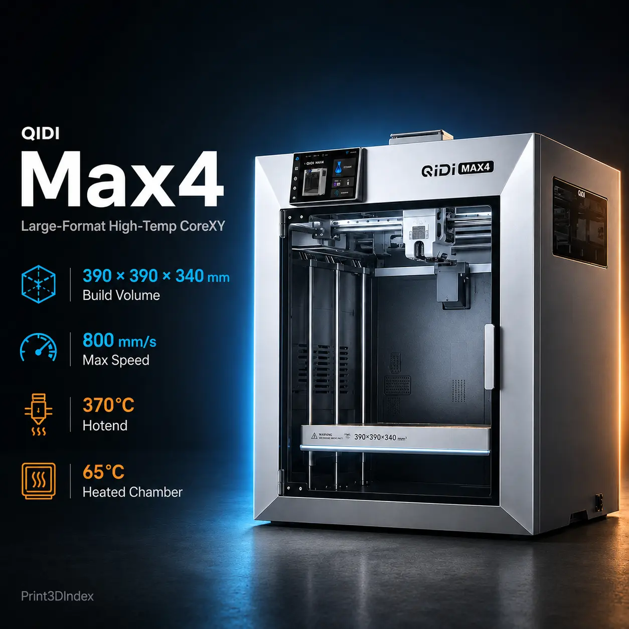 QIDI Max4: Large-Format High-Temperature Multi-Material 3D Printer product image
