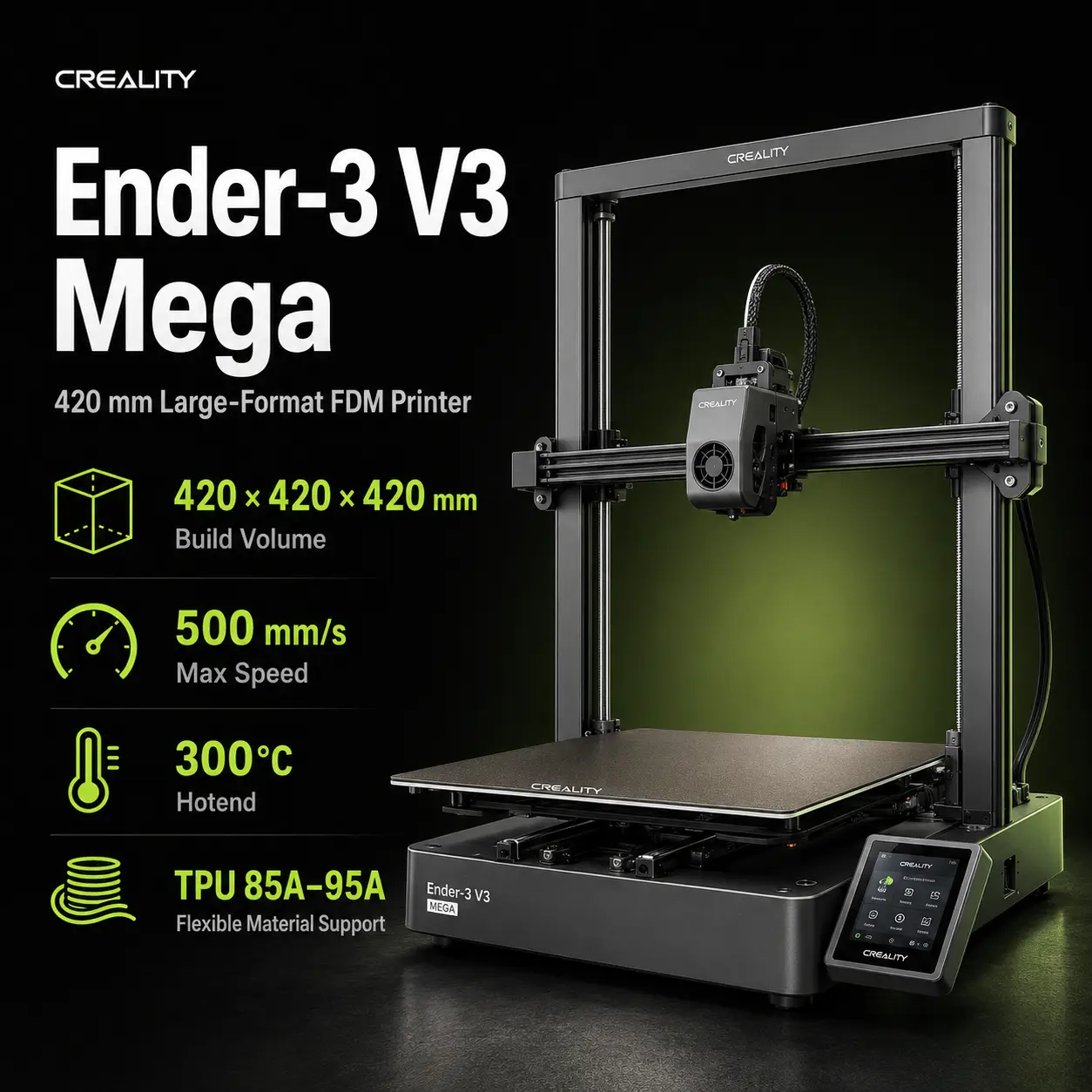 Creality Ender-3 V3 Mega: High-Speed Large-Format 3D Printer product image
