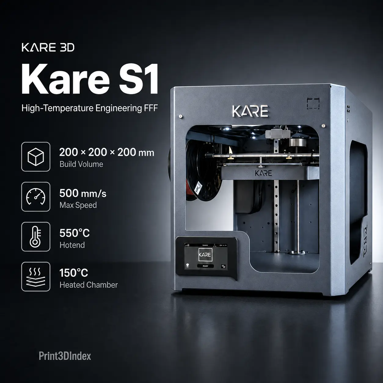Kare S1: Affordable Desktop 3D Printer for Metal and Plastic Filaments product image